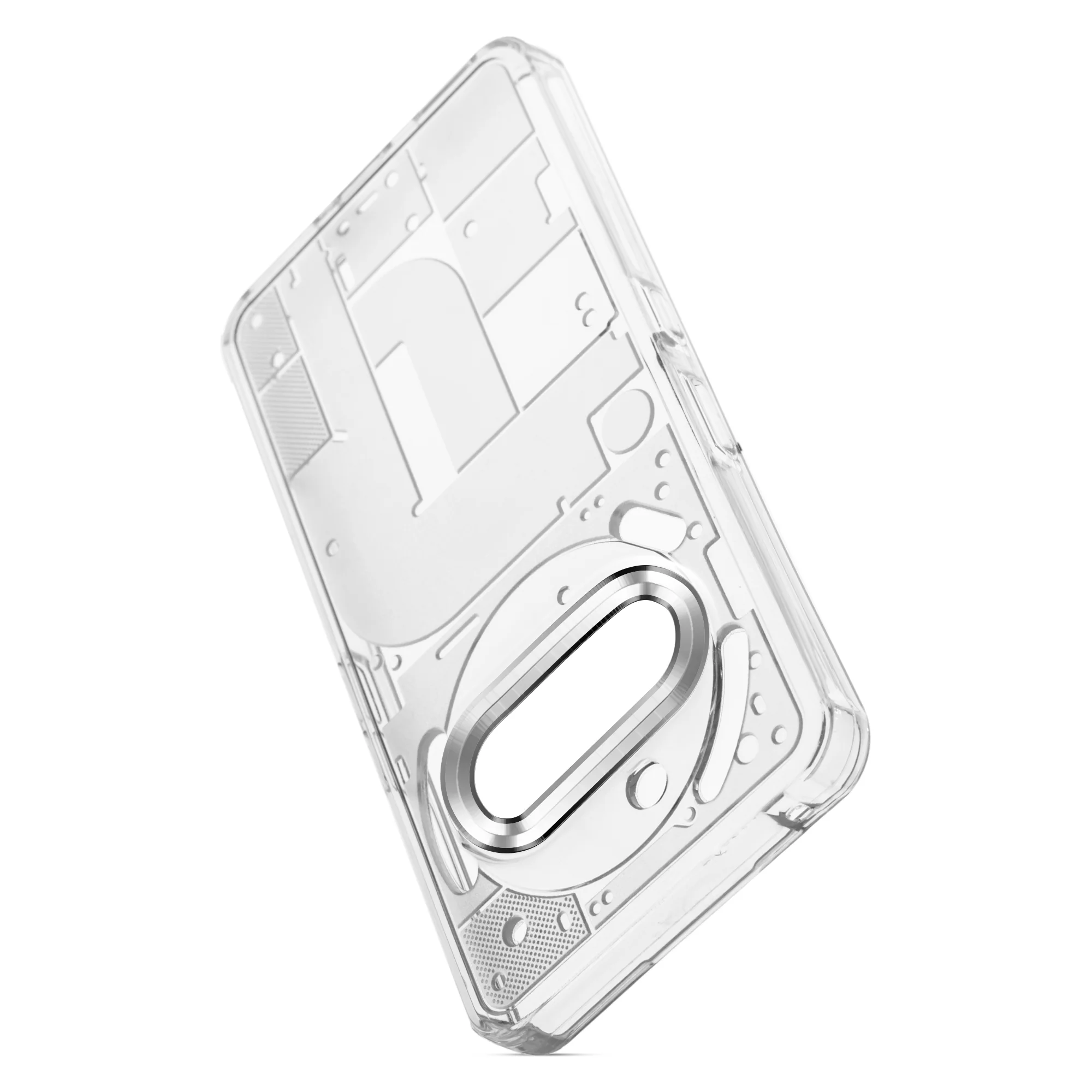 Soft Transparent Frosted Matte Silicone TPU With Silver Ring Camera Protection Back Cover for Nothing Phone 3A 5G - Image 5
