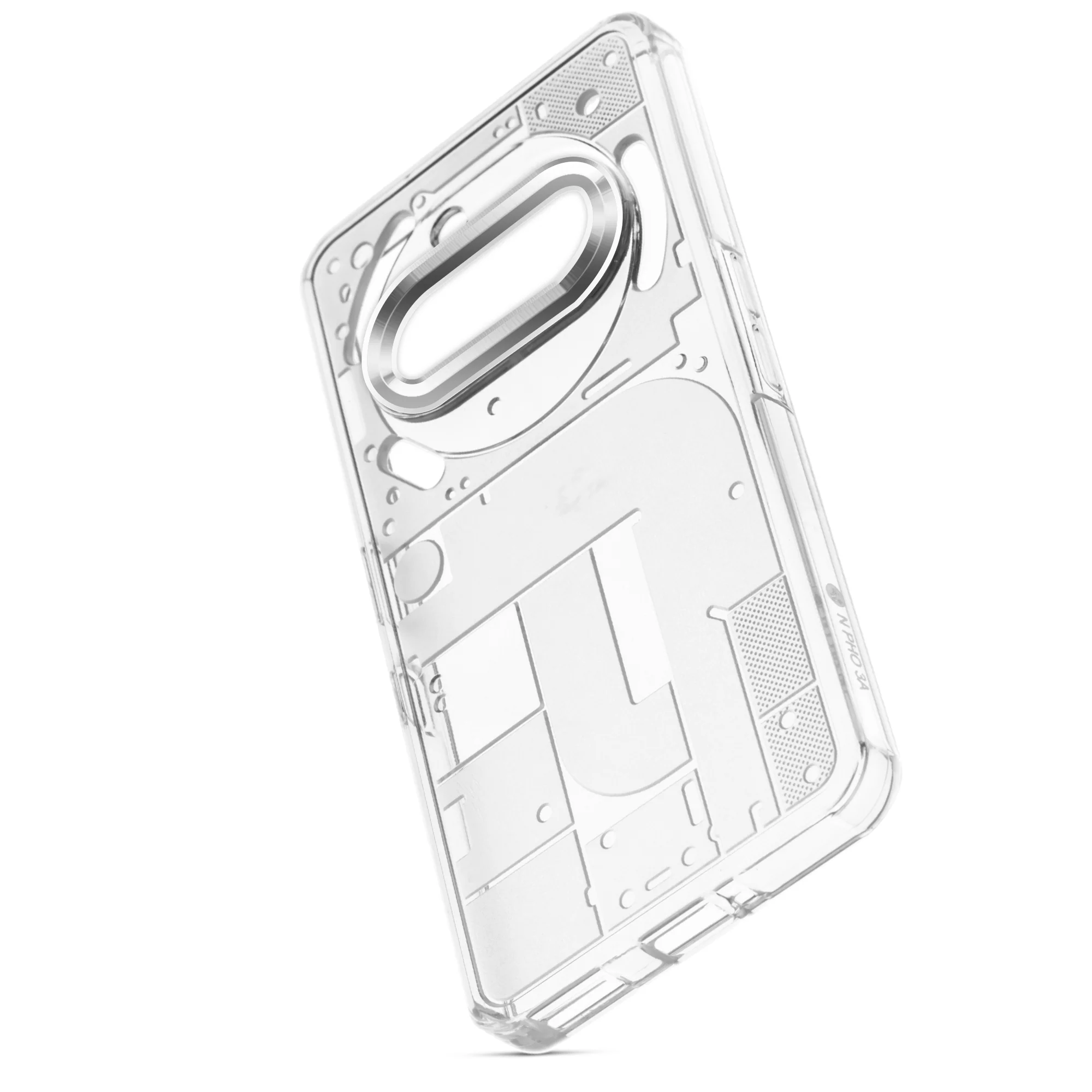 Soft Transparent Frosted Matte Silicone TPU With Silver Ring Camera Protection Back Cover for Nothing Phone 3A 5G - Image 6