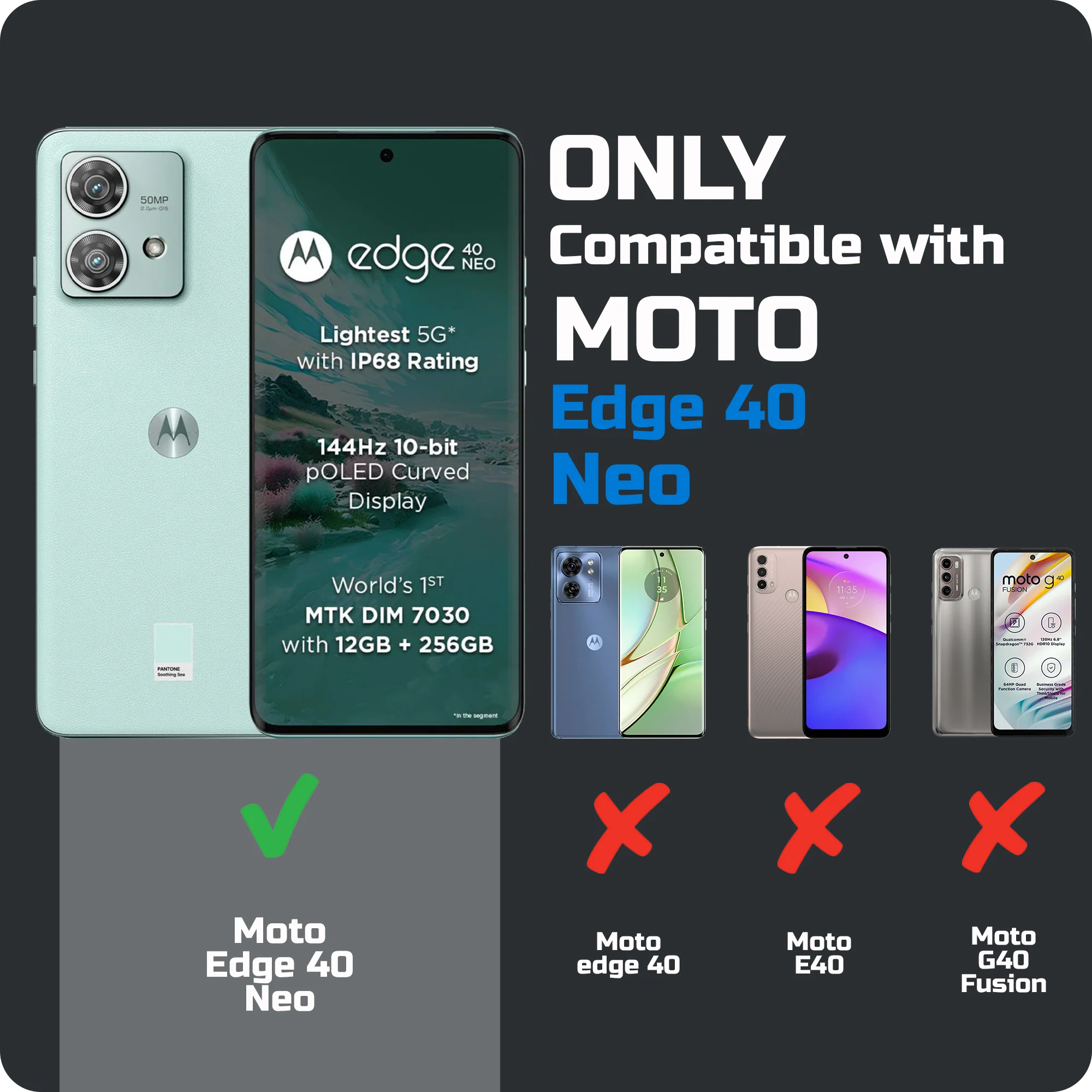 Soft Transparent Hybrid Slim Fit Frosted Matte Silicone TPU Back Cover for Motorola Edge 40 Neo 5G - Image 2