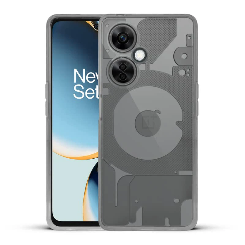 Soft Transparent Hybrid Slim Fit Frosted Matte Silicone TPU Back Cover for OnePlus Nord CE 3 Lite 5G -Transparent Grey - Image 4