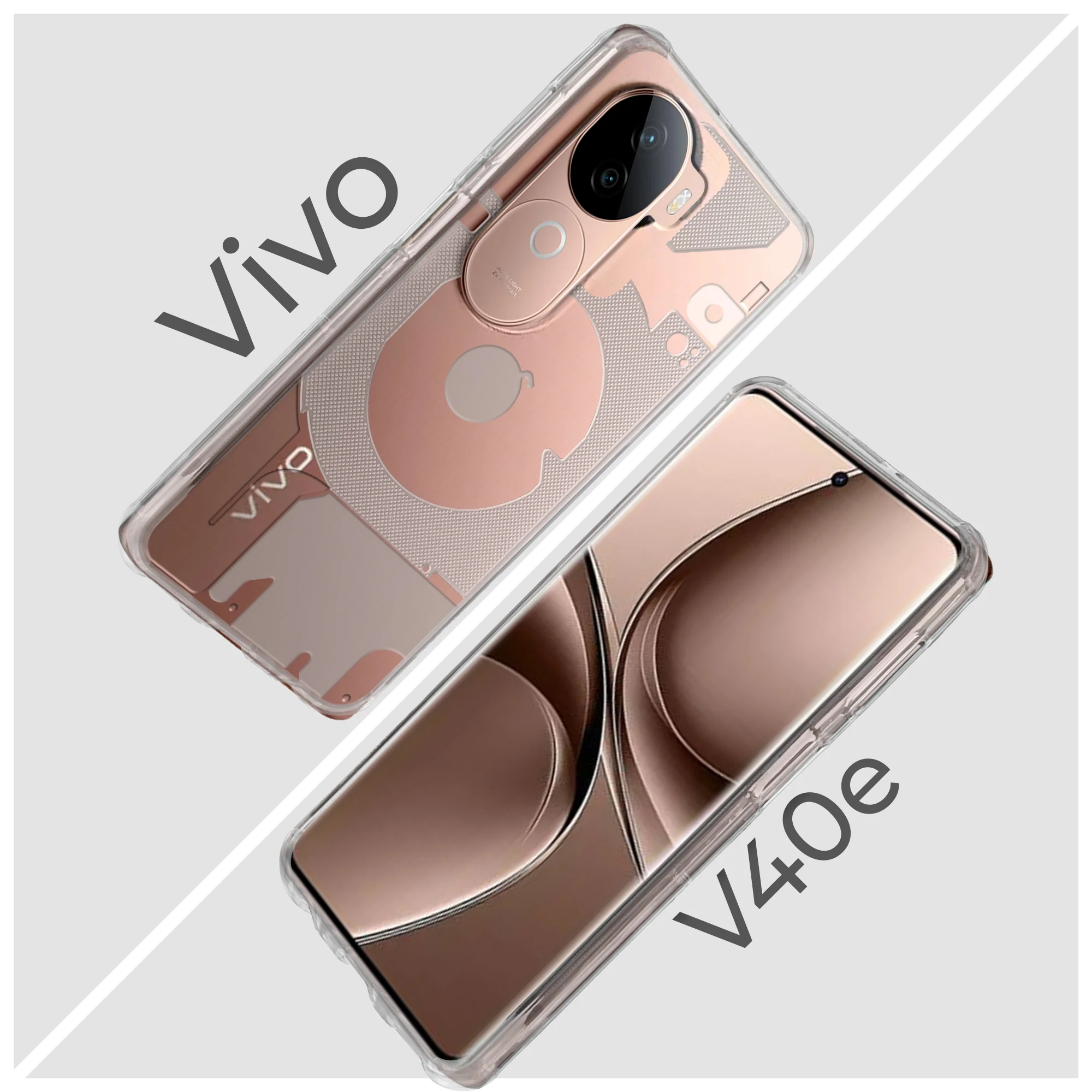 Soft Transparent Slim Fit Frosted Matte Silicone TPU Back Cover for Vivo V40e 5G - Image 7