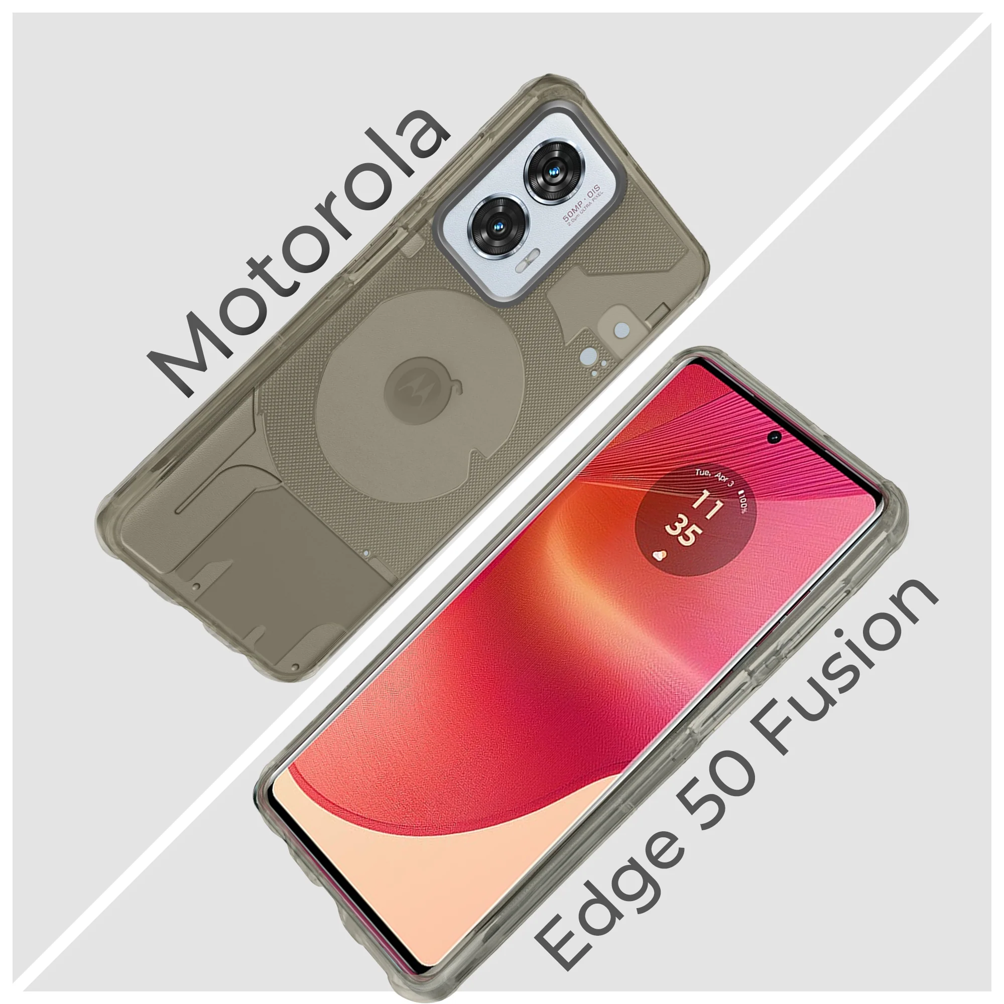Soft Transparent Slim Fit Frosted Matte Silicone TPU With Matte Ring Camera Protection Back Cover for Motorola Edge 50 Fusion - Image 7