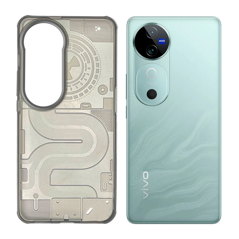 Soft Transparent Slim Fit Frosted Matte Silicone TPU With Matte Ring Camera Protection Back Cover for Vivo T3 Ultra 5G - Image 3