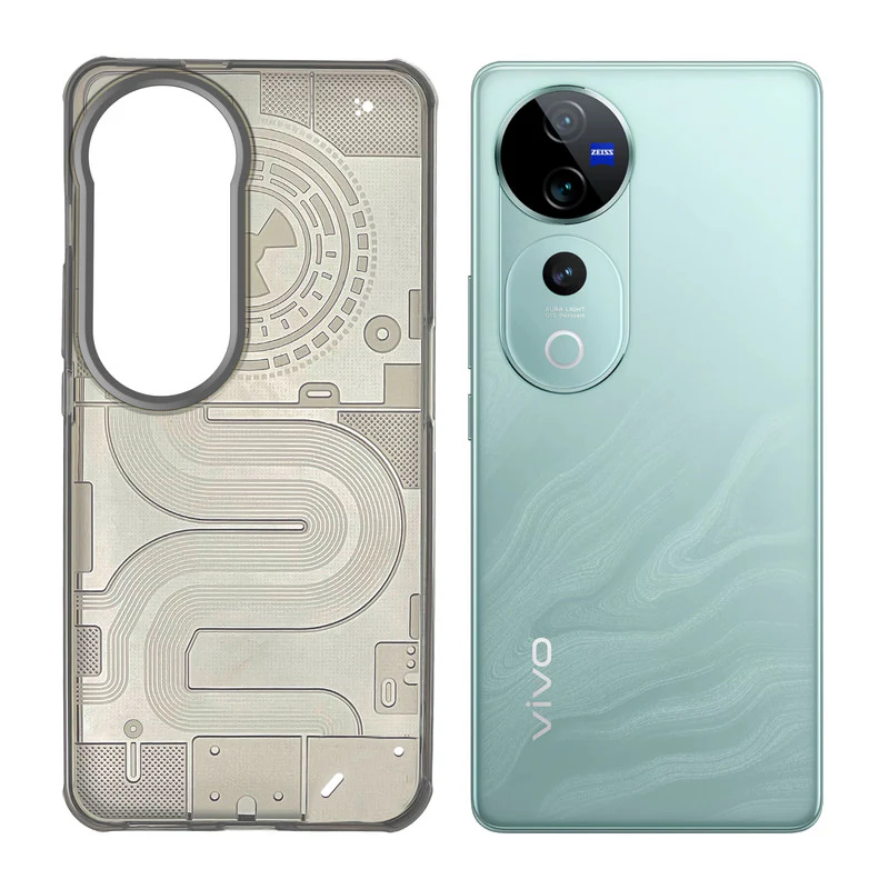Soft Transparent Slim Fit Frosted Matte Silicone TPU With Matte Ring Camera Protection Back Cover for Vivo V40 Pro 5G - Image 3