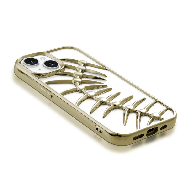Spine Guard theme Fish Bone Textured Silicone Back Cover for Apple iPhone 15 Plus - Image 24