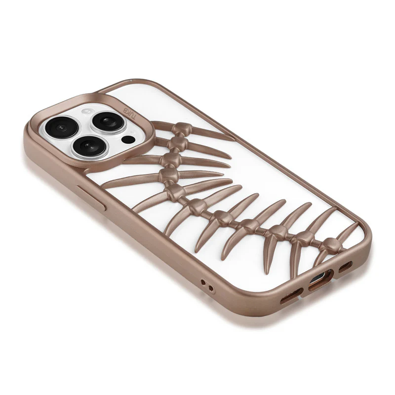Spine Guard theme Fish Bone Textured Silicone Back Cover for Apple iPhone 15 Pro - Image 36