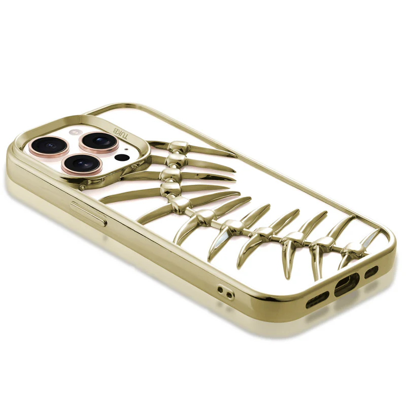 Spine Guard theme Fish Bone Textured Silicone Back Cover for Apple iPhone 15 Pro Max - Image 24