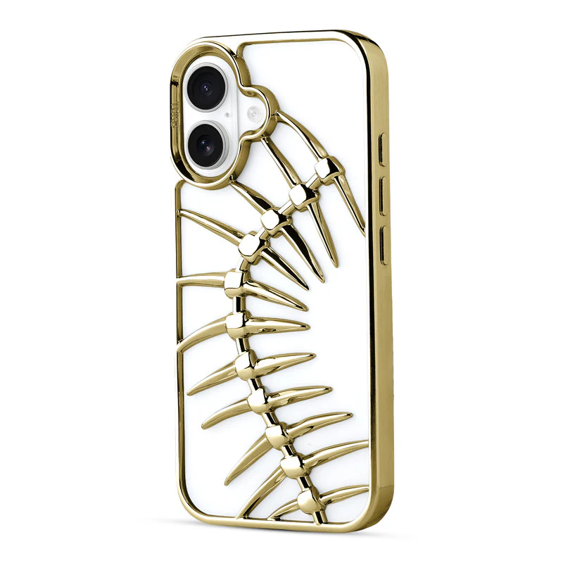 Spine Guard theme Fish Bone Textured Silicone Back Cover for Apple iPhone 16 - Image 22