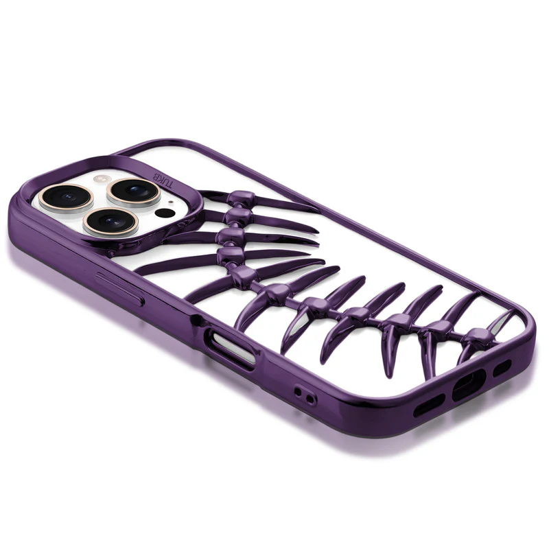 Spine Guard theme Fish Bone Textured Silicone Back Cover for Apple iphone 16 Pro Max - Image 18