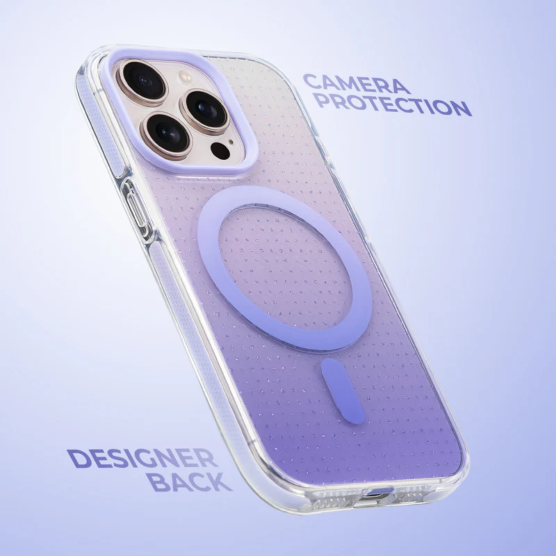 Stunning Dual Shade Starry Wireless Charging Support Hard Back Case for Apple iPhone 13 Pro Max with Colourful Raised Camera Edges - Image 30