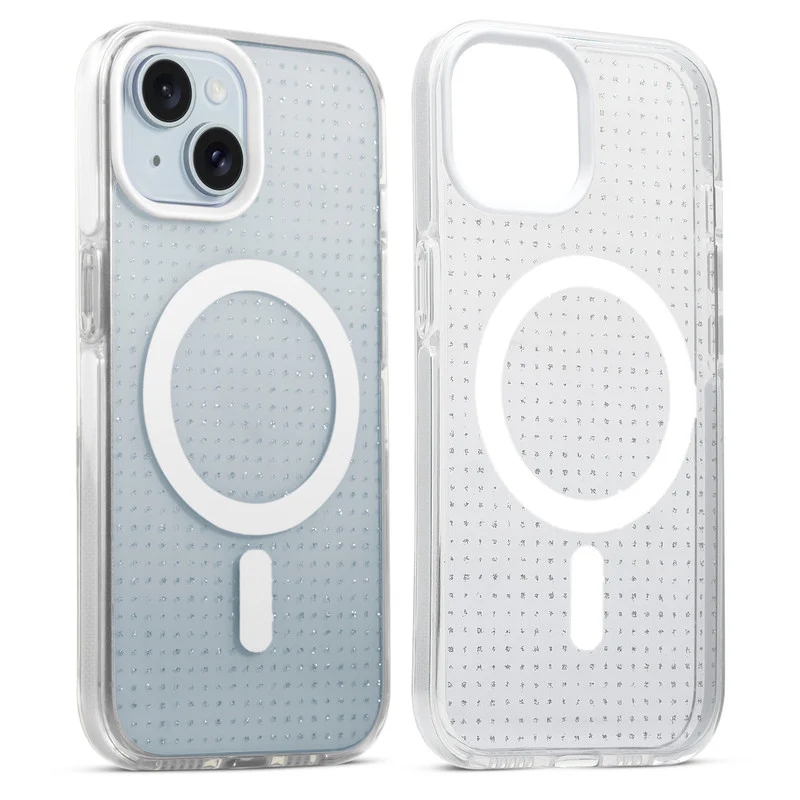 Stunning Dual Shade Starry Wireless Charging Support Hard Back Case for Apple iPhone 13 with Colourful Raised Camera Edges - Image 25