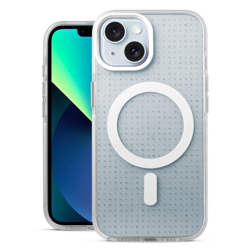 Stunning Dual Shade Starry Wireless Charging Support Hard Back Case for Apple iPhone 13 with Colourful Raised Camera Edges - Image 28