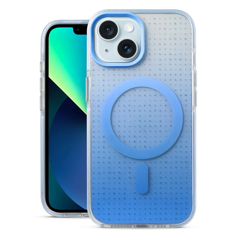Stunning Dual Shade Starry Wireless Charging Support Hard Back Case for Apple iPhone 13 with Colourful Raised Camera Edges - Image 40