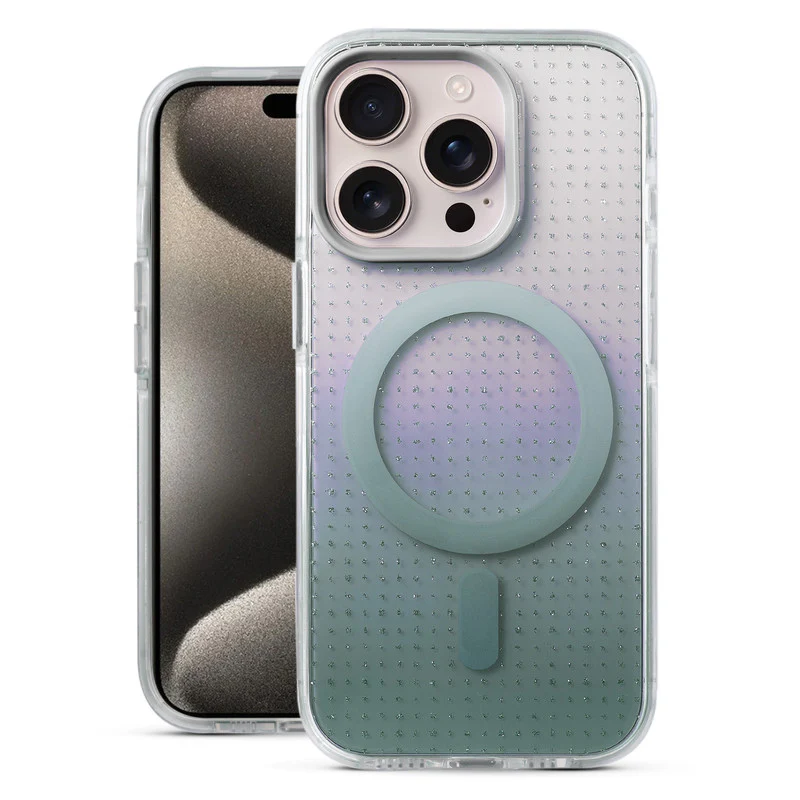 Stunning Dual Shade Starry Wireless Charging Support Hard Back Case for Apple iPhone 14 Pro Max with Colourful Raised Camera Edges - Image 16