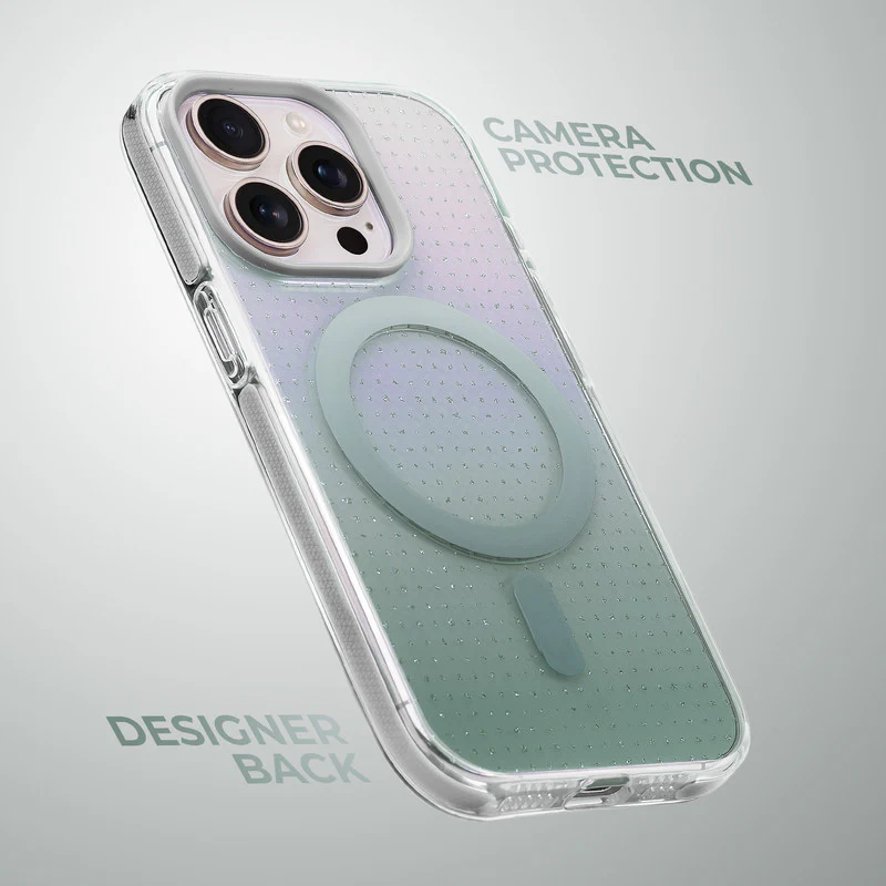 Stunning Dual Shade Starry Wireless Charging Support Hard Back Case for Apple iPhone 14 Pro Max with Colourful Raised Camera Edges - Image 18