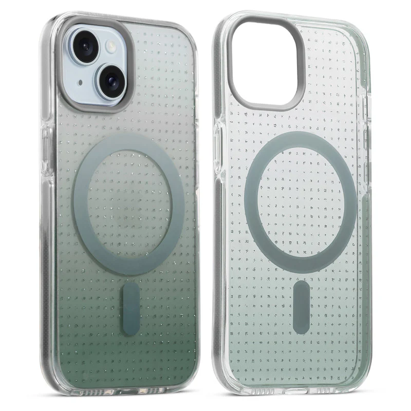 Stunning Dual Shade Starry Wireless Charging Support Hard Back Case for Apple iPhone 14 with Colourful Raised Camera Edges - Image 13
