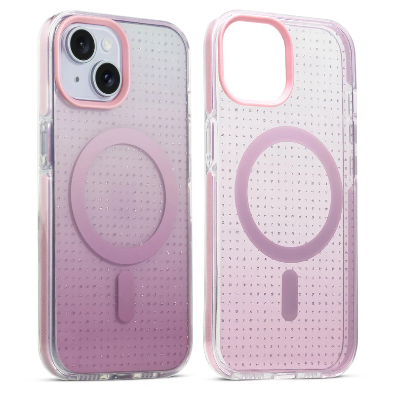 Stunning Dual Shade Starry Wireless Charging Support Hard Back Case for Apple iPhone 14 with Colourful Raised Camera Edges - Image 19