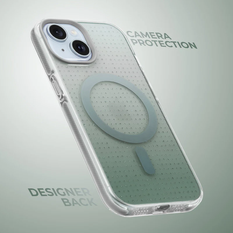 Stunning Dual Shade Starry Wireless Charging Support Hard Back Case for Apple iPhone 15 Plus with Colourful Raised Camera Edges - Image 18
