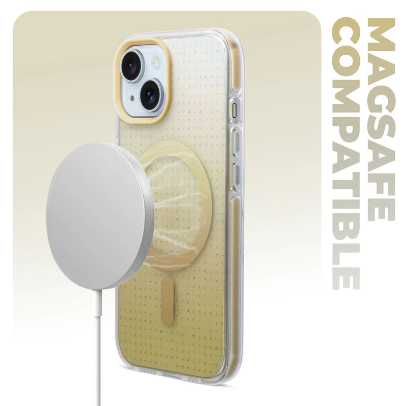 Stunning Dual Shade Starry Wireless Charging Support Hard Back Case for Apple iPhone 15 Plus with Colourful Raised Camera Edges - Image 39