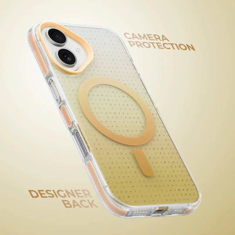 Stunning Dual Shade Starry Wireless Charging Support Hard Back Case for Apple iPhone 16 Plus with Colourful Raised Camera Edges - Image 42