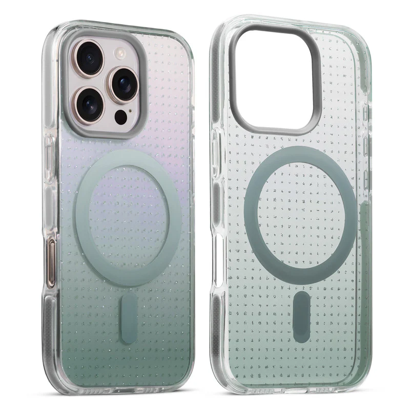 Stunning Dual Shade Starry Wireless Charging Support Hard Back Case for Apple iPhone 16 Pro with Colourful Raised Camera Edges - Image 13