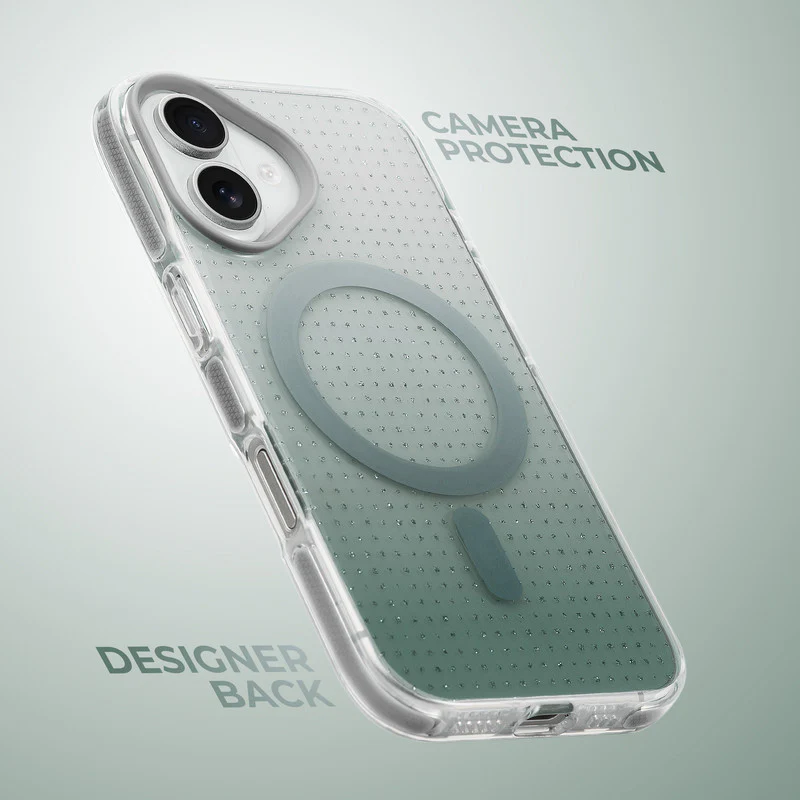 Stunning Dual Shade Starry Wireless Charging Support Hard Back Case for Apple iPhone 16 with Colourful Raised Camera Edges - Image 18