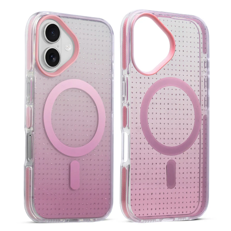 Stunning Dual Shade Starry Wireless Charging Support Hard Back Case for Apple iPhone 16 with Colourful Raised Camera Edges - Image 19