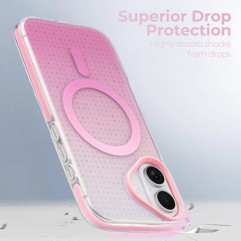 Stunning Dual Shade Starry Wireless Charging Support Hard Back Case for Apple iPhone 16 with Colourful Raised Camera Edges - Image 23