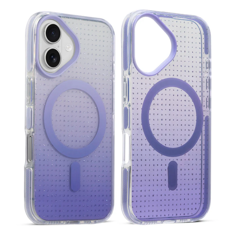 Stunning Dual Shade Starry Wireless Charging Support Hard Back Case for Apple iPhone 16 with Colourful Raised Camera Edges - Image 25