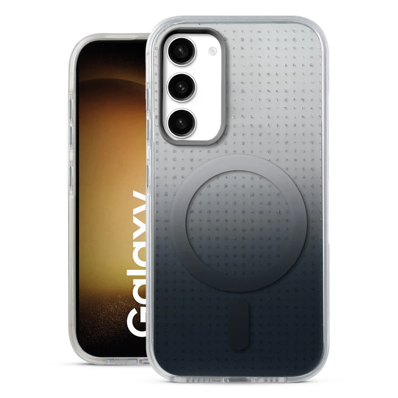 Stunning Dual Shade Starry Wireless Charging Support Hard Back Case for Samsung S23 5G with Colourful Raised Camera Edges - Image 10