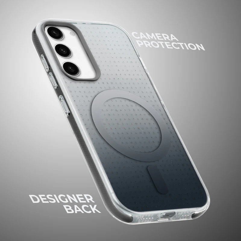 Stunning Dual Shade Starry Wireless Charging Support Hard Back Case for Samsung S23 5G with Colourful Raised Camera Edges - Image 12