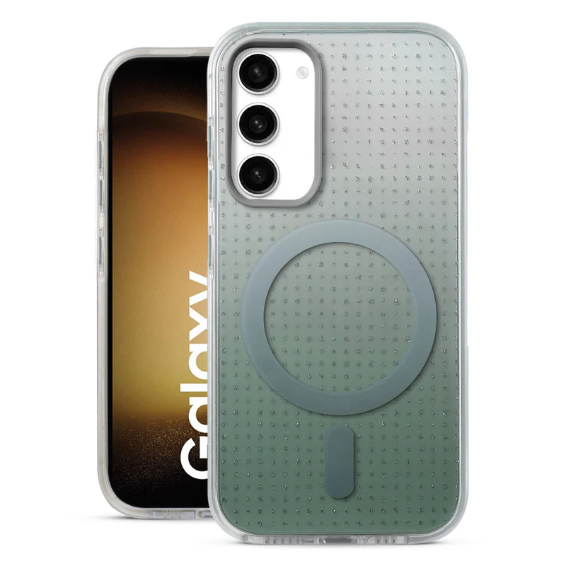 Stunning Dual Shade Starry Wireless Charging Support Hard Back Case for Samsung S23 5G with Colourful Raised Camera Edges - Image 16