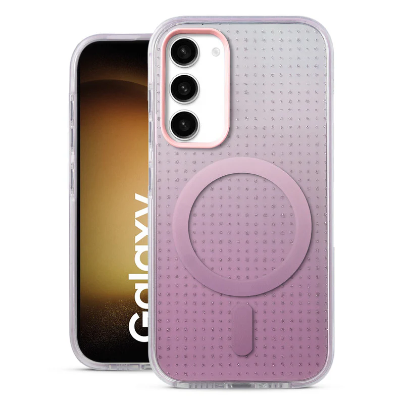 Stunning Dual Shade Starry Wireless Charging Support Hard Back Case for Samsung S23 5G with Colourful Raised Camera Edges - Image 22