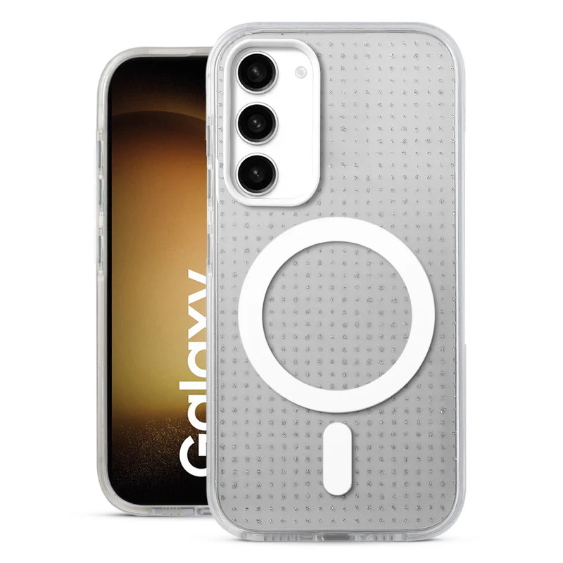 Stunning Dual Shade Starry Wireless Charging Support Hard Back Case for Samsung S23 5G with Colourful Raised Camera Edges - Image 34
