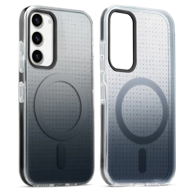 Stunning Dual Shade Starry Wireless Charging Support Hard Back Case for Samsung S23 5G with Colourful Raised Camera Edges - Image 7