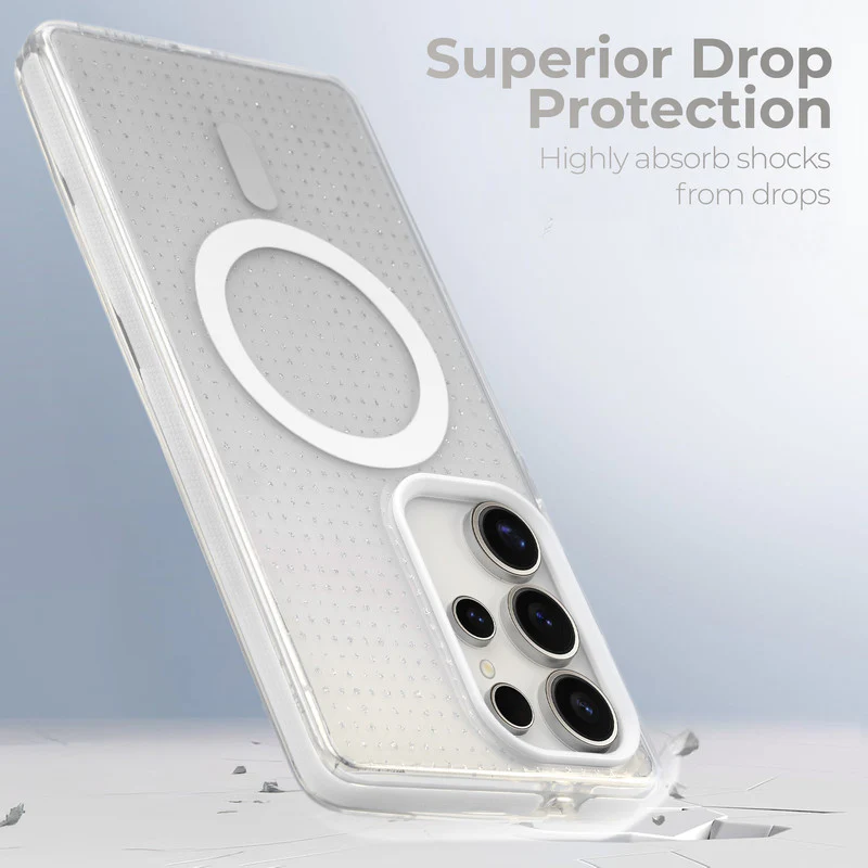 Stunning Dual Shade Starry Wireless Charging Support Hard Back Case for Samsung S23 Ultra 5G with Colourful Raised Camera Edges - Image 23
