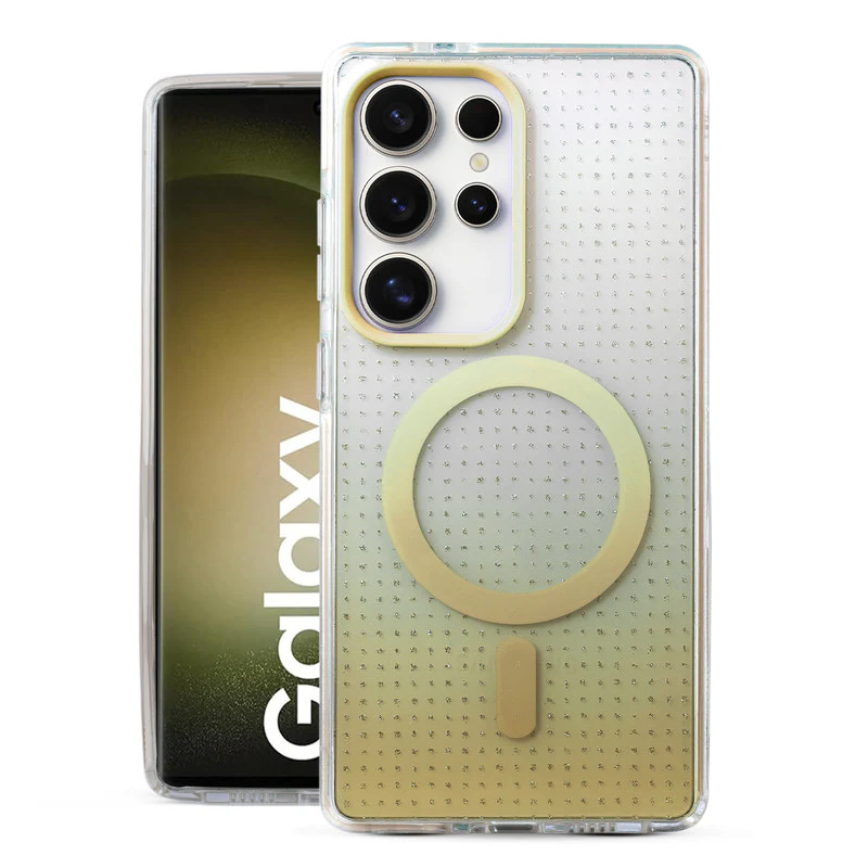 Stunning Dual Shade Starry Wireless Charging Support Hard Back Case for Samsung S23 Ultra 5G with Colourful Raised Camera Edges - Image 28