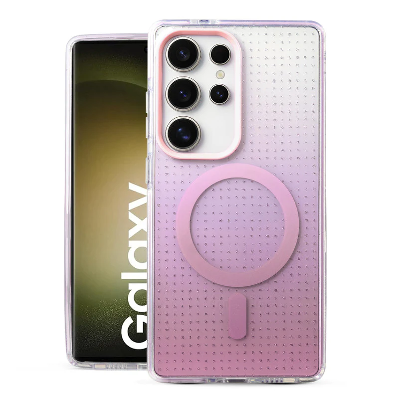 Stunning Dual Shade Starry Wireless Charging Support Hard Back Case for Samsung S23 Ultra 5G with Colourful Raised Camera Edges - Image 40