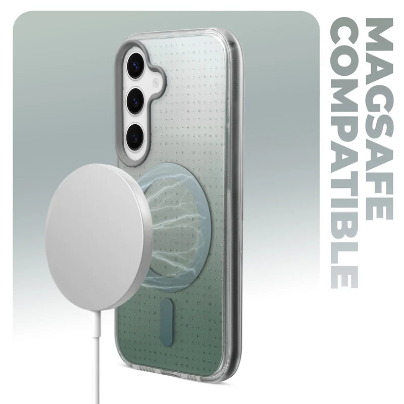 Stunning Dual Shade Starry Wireless Charging Support Hard Back Case for Samsung S24 5G with Colourful Raised Camera Edges - Image 15