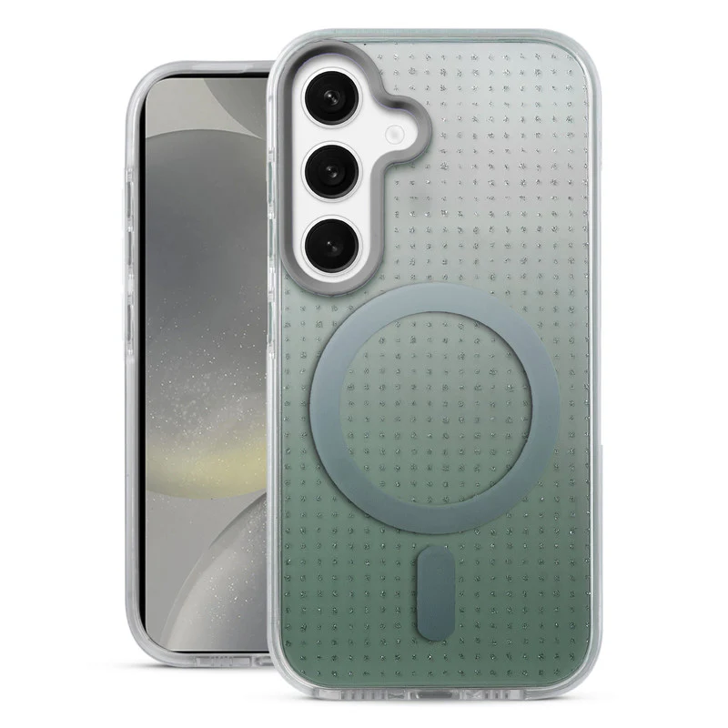Stunning Dual Shade Starry Wireless Charging Support Hard Back Case for Samsung S24 5G with Colourful Raised Camera Edges - Image 16