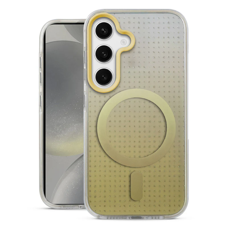 Stunning Dual Shade Starry Wireless Charging Support Hard Back Case for Samsung S24 5G with Colourful Raised Camera Edges - Image 40