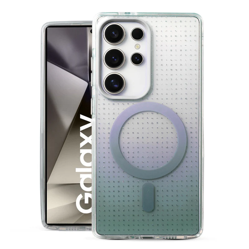 Stunning Dual Shade Starry Wireless Charging Support Hard Back Case for Samsung S24 Ultra 5G with Colourful Raised Camera Edges - Image 22