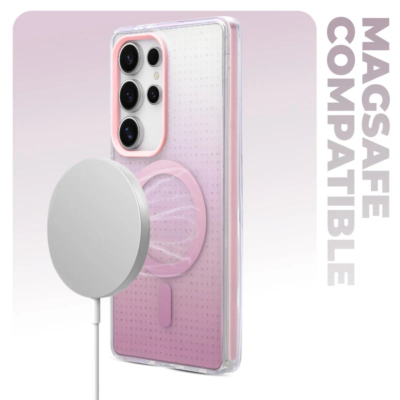 Stunning Dual Shade Starry Wireless Charging Support Hard Back Case for Samsung S24 Ultra 5G with Colourful Raised Camera Edges - Image 27