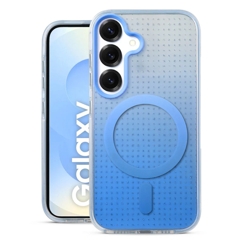 Stunning Dual Shade Starry Wireless Charging Support Hard Back Case for Samsung S25 5G with Colourful Raised Camera Edges - Image 10