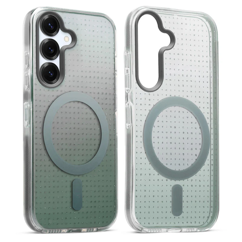 Stunning Dual Shade Starry Wireless Charging Support Hard Back Case for Samsung S25 5G with Colourful Raised Camera Edges - Image 13
