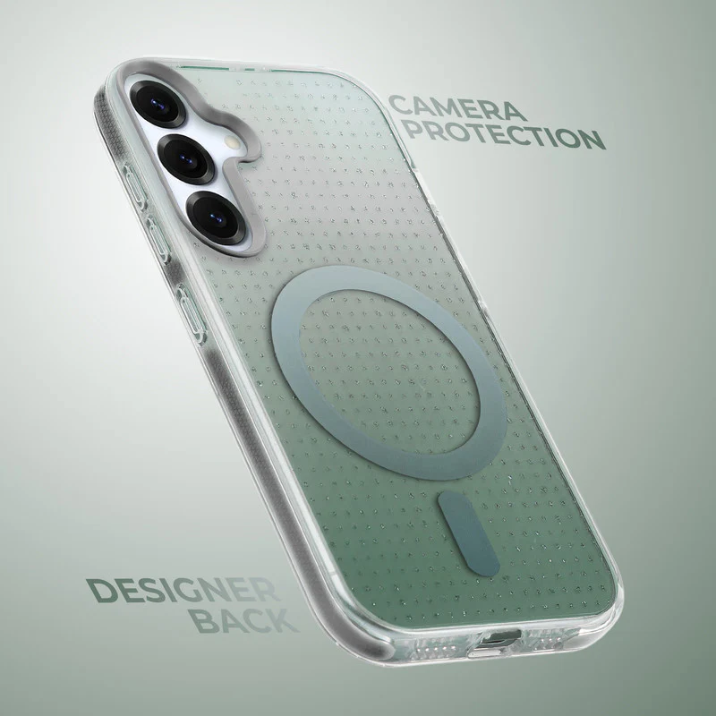 Stunning Dual Shade Starry Wireless Charging Support Hard Back Case for Samsung S25 5G with Colourful Raised Camera Edges - Image 18