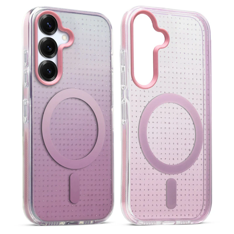 Stunning Dual Shade Starry Wireless Charging Support Hard Back Case for Samsung S25 5G with Colourful Raised Camera Edges - Image 19