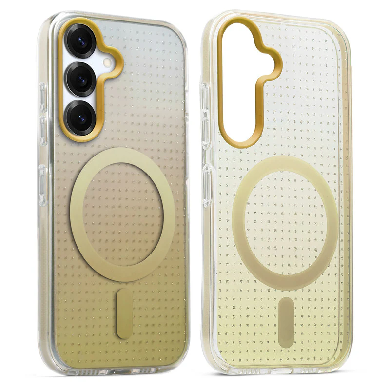 Stunning Dual Shade Starry Wireless Charging Support Hard Back Case for Samsung S25 5G with Colourful Raised Camera Edges - Image 37