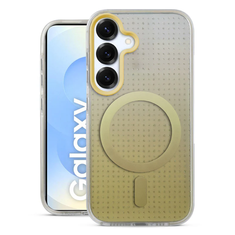 Stunning Dual Shade Starry Wireless Charging Support Hard Back Case for Samsung S25 5G with Colourful Raised Camera Edges - Image 40
