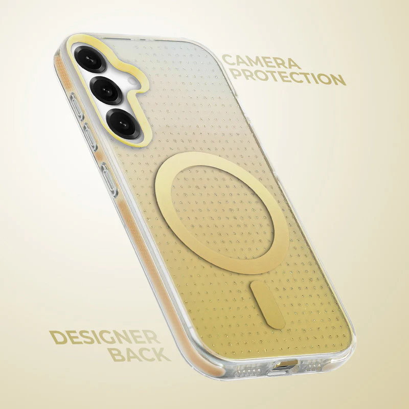 Stunning Dual Shade Starry Wireless Charging Support Hard Back Case for Samsung S25 5G with Colourful Raised Camera Edges - Image 42